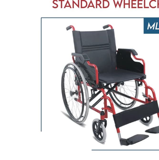 Fauteuil roulant pliant en acier MLW909