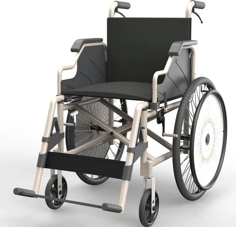 Fauteuil roulant manuel en acier chromé MOVO MLW908AQ