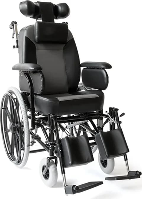 MOVO MLW204BJ Reclining Rehab Wheelchair with Headrest