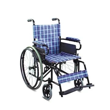 MOVO MLW868 Powder-Coated Steel Manual Wheelchair, 46 cm Seat