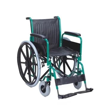 MLW901B Steel Wheelchair with Detachable Armrests and Footrests