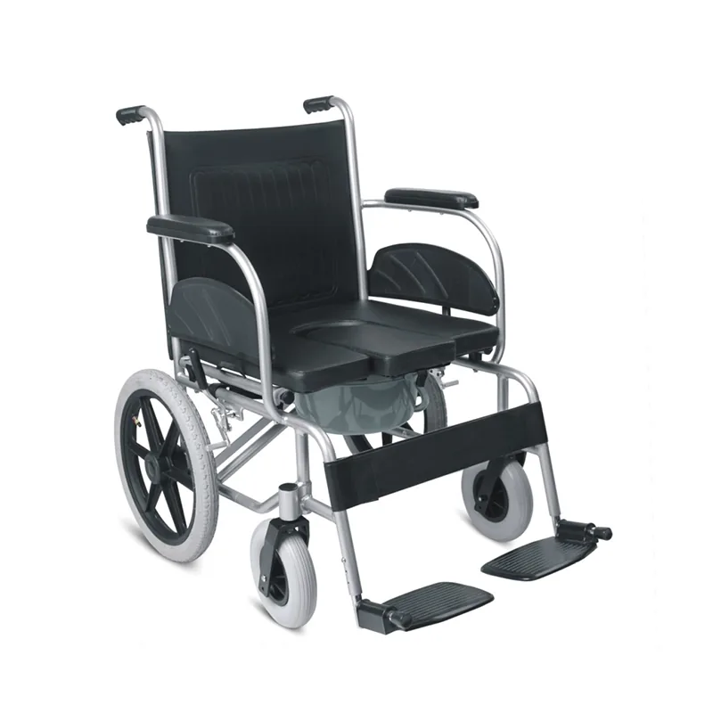 MOVO MLW609LBU-52 Wide Aluminium Commode Wheelchair